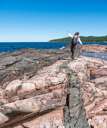 Lake Superior basalt dike